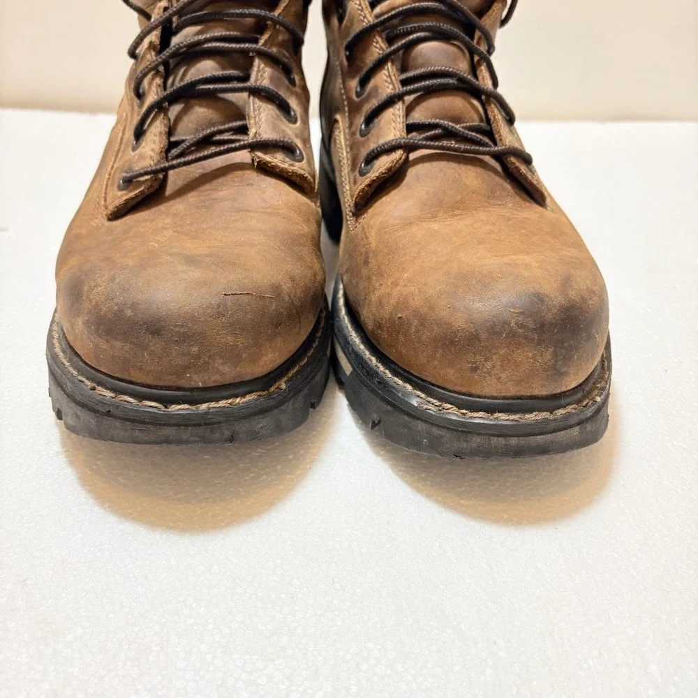 Cabelas Gore Tex Leather Hiking Work Boots Mens 12 EE Brown Waterproof Lace Up